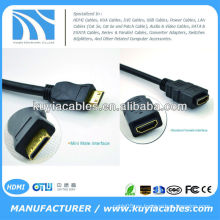 30cm HDMI 1.4 macho al cable de extensión femenino de M / F